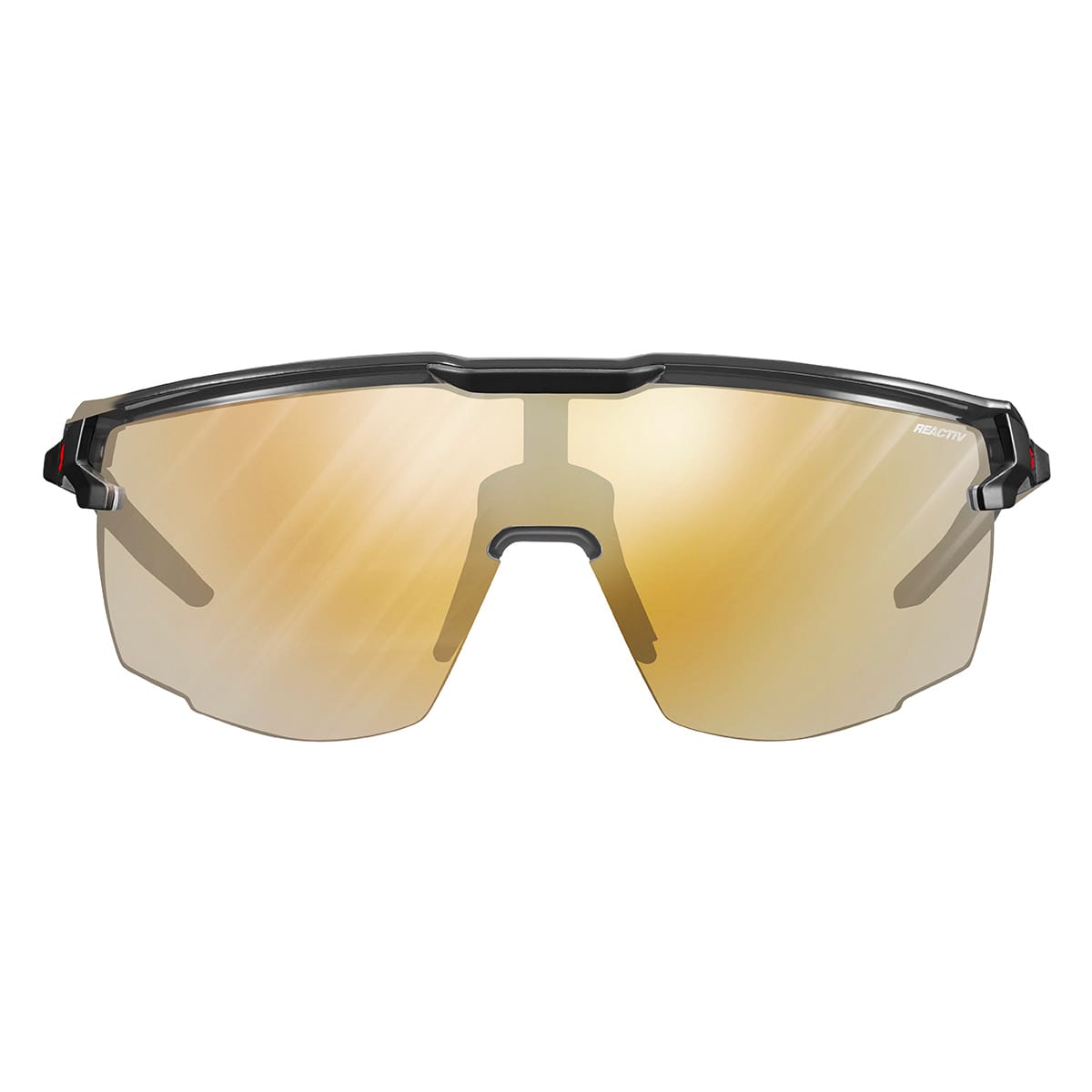 Lunettes JULBO ULTIMATE  Noir/Rouge Reactiv Light Amplifer Photochromique