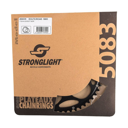 Zewnętrzna Tarcza Łańcuchowa 9/10V STRONGLIGHT ALU 5083 TYPE S 110mm czarna