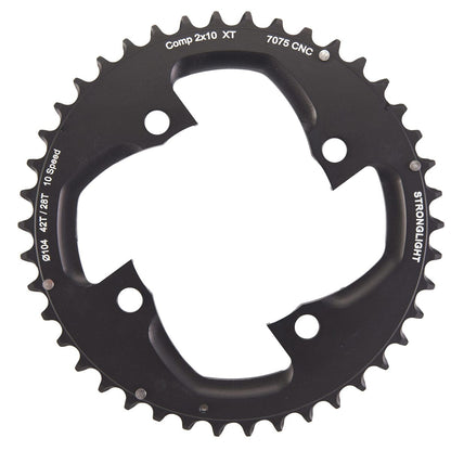 Außenkettenblatt STRONGLIGHT SHIMANO XT M785 10V 4 Loch 104 mm