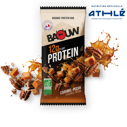 Bio proteinová tyčinka BAOUW EXTRA karamel a pekanové ořechy (50 g)