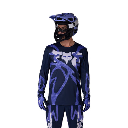 Shirt FOX FLEXAIR DIFFUSE SE Lange Mouwen Paars Blueberry