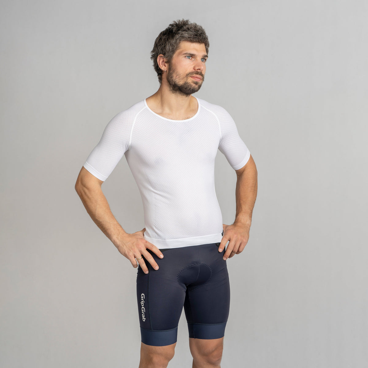 GRIPGRAB PACR SUMMER SEAMLESS Short-Sleeve Base Layer White