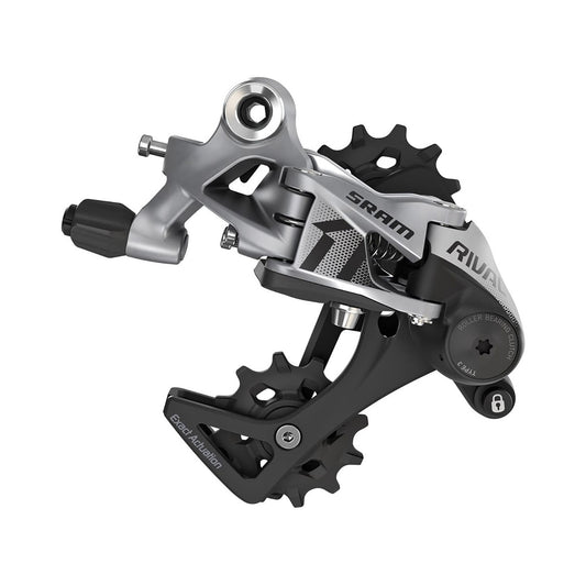 SRAM RIVAL 1 11-speed rear derailleur with medium cage – product on a white background