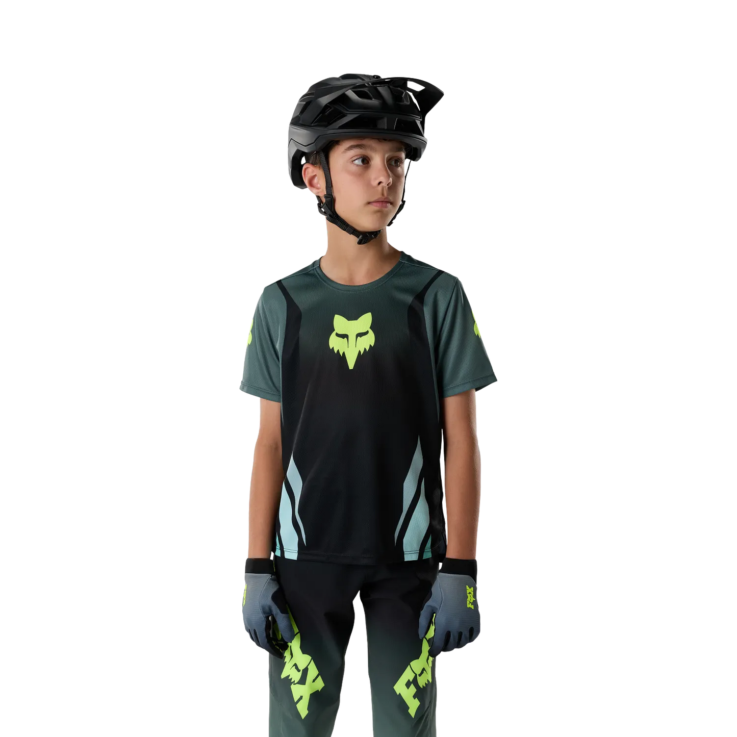 Trøje FOX RANGER FOUNDRY Junior Korte Ærmer Salvie