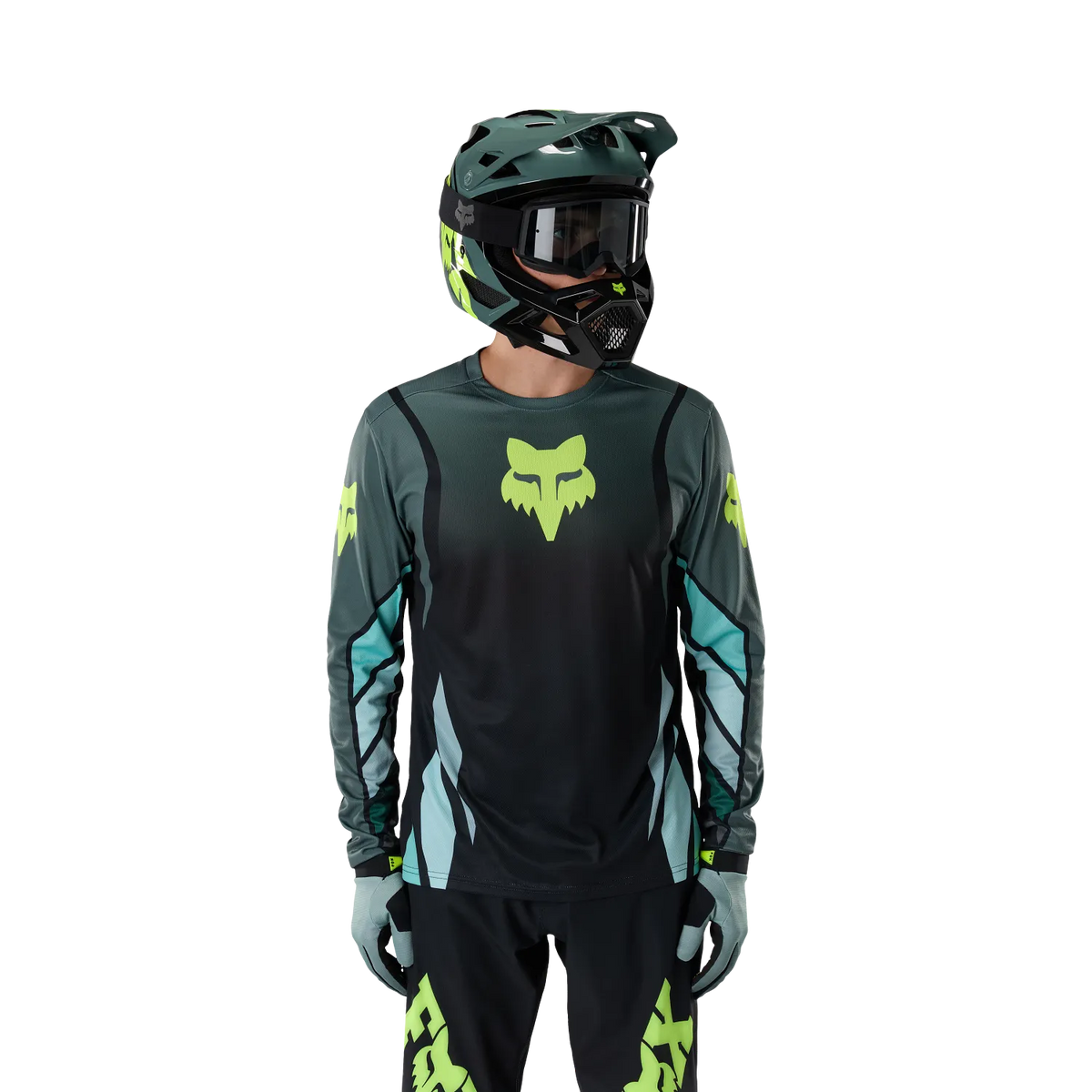 Maillot FOX RANGER FOUNDRY Manches Longues Vert Sauge