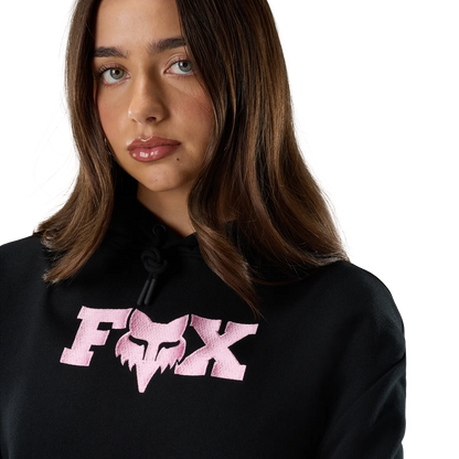 Naisten musta FOX F HEAD X FLEECE -huppari