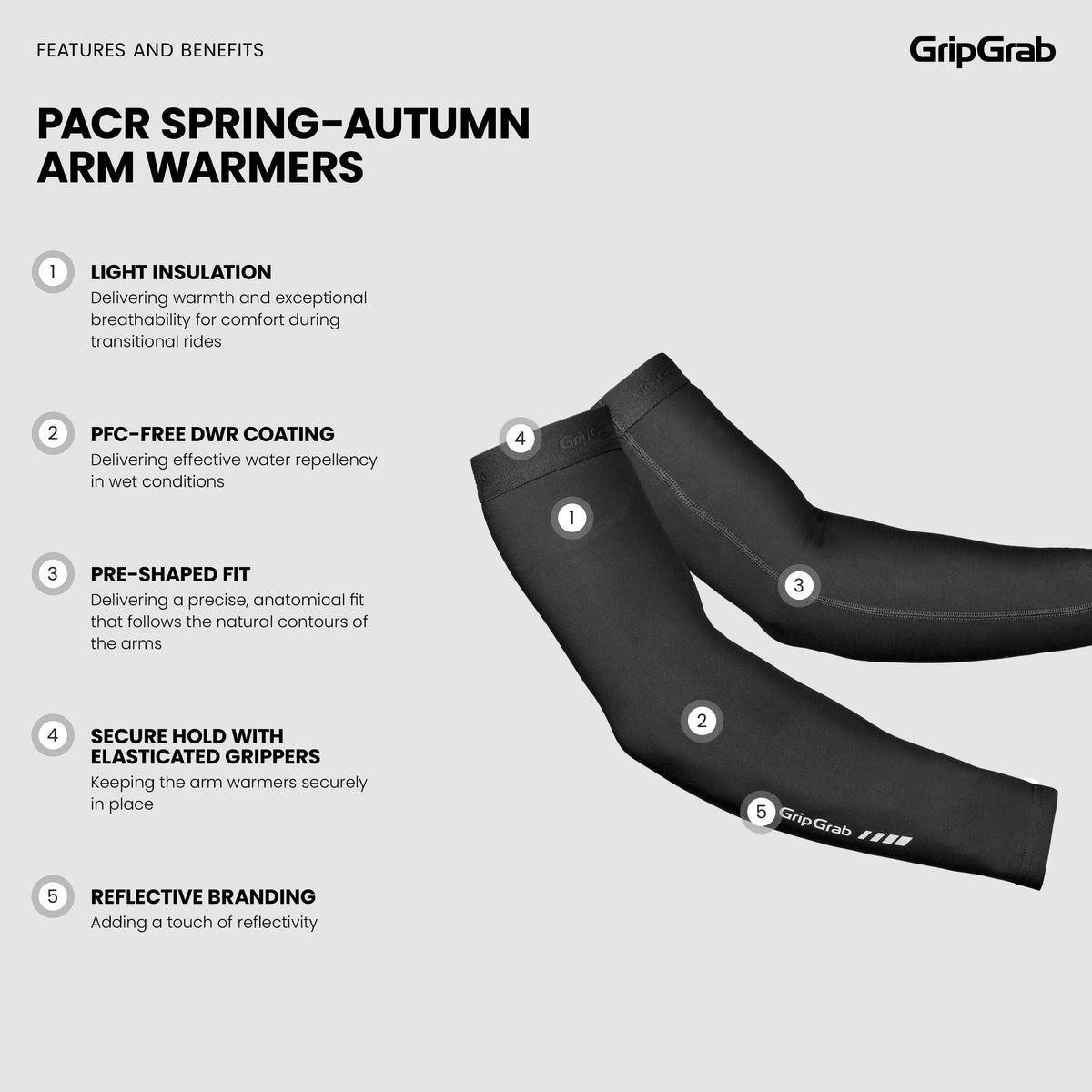 Manguitos GRIPGRAB PACR PRIMAVERA OTOÑO negros