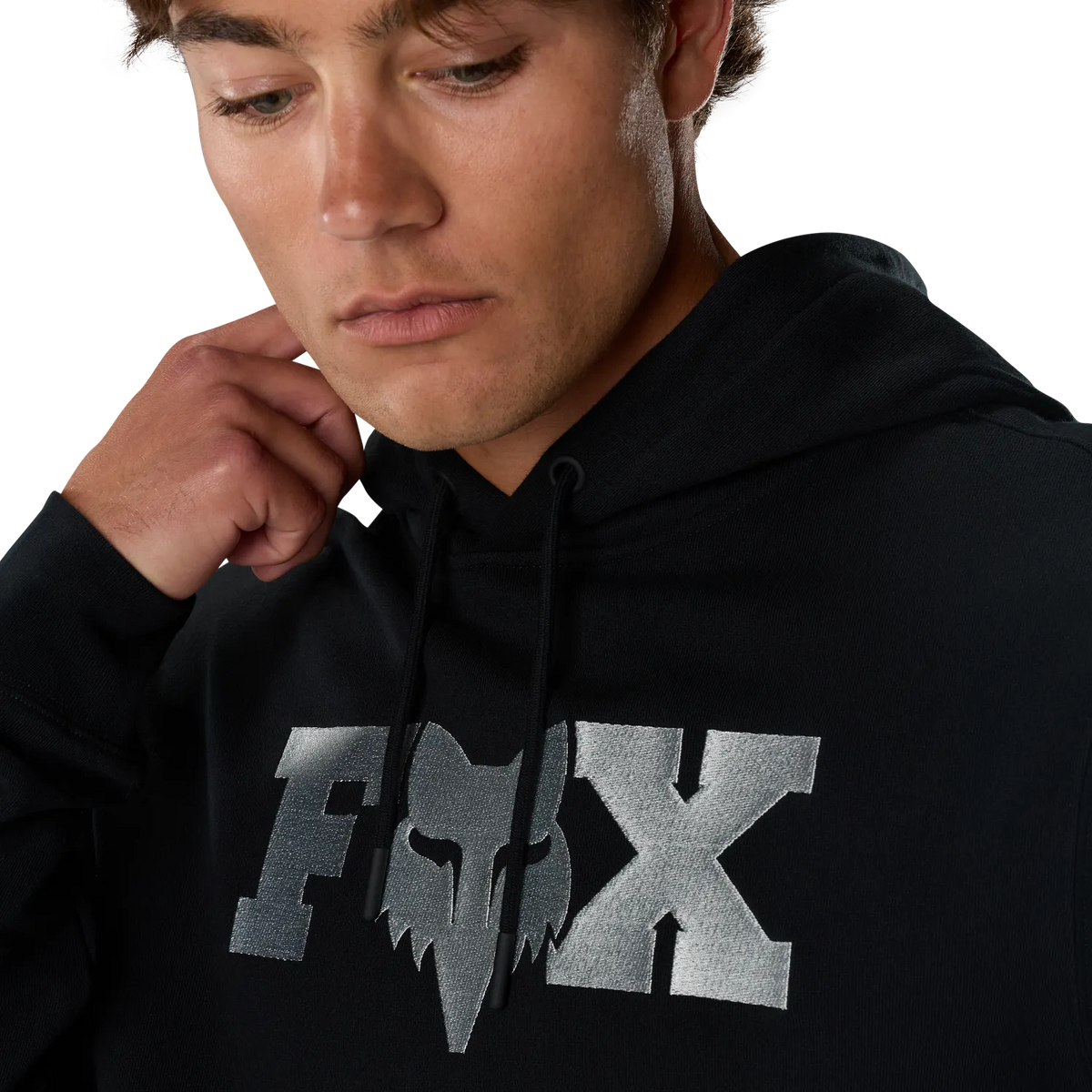 Mikina s kapucí FOX F HEAD X FLEECE černá