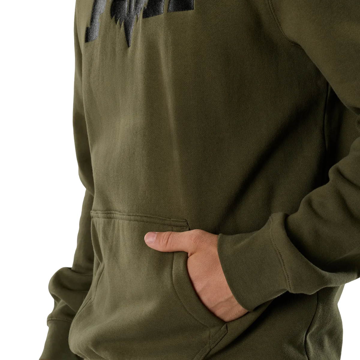 Φούτερ με κουκούλα FOX F HEAD X FLEECE πράσινο