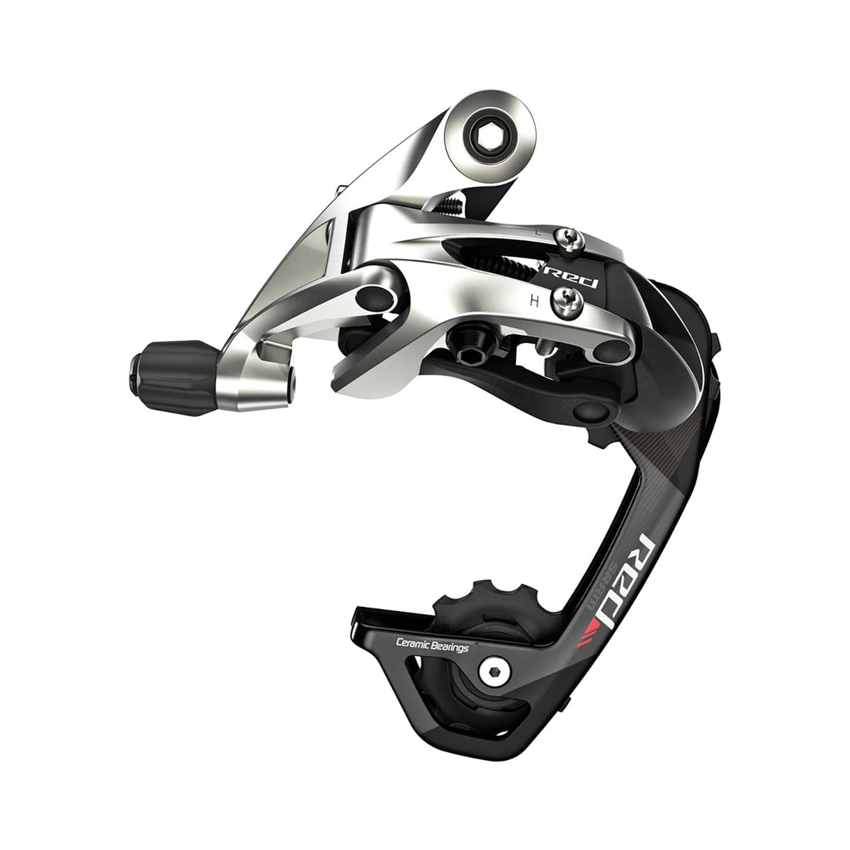 SRAM RED 11-speed achterderailleur met medium kooi – product op witte achtergrond