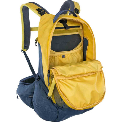 Plecak z ochraniaczem pleców EVOC TRAIL PRO 26L Żółty/Niebieski