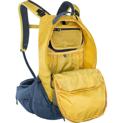 EVOC TRAIL PRO 16L Backpack with Back Protector Yellow/Blue