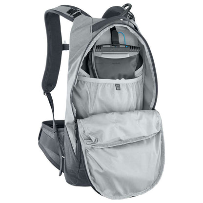 Backpack with Back Protector EVOC TRAIL PRO 10L Grey
