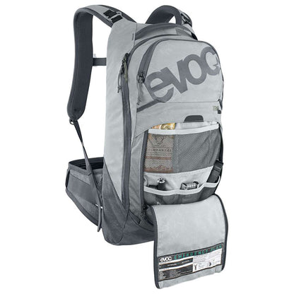 Backpack with Back Protector EVOC TRAIL PRO 10L Grey
