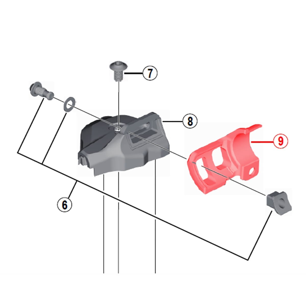 Mounting Bracket for SHIMANO XT M8000i Left Shift #Y03L81000