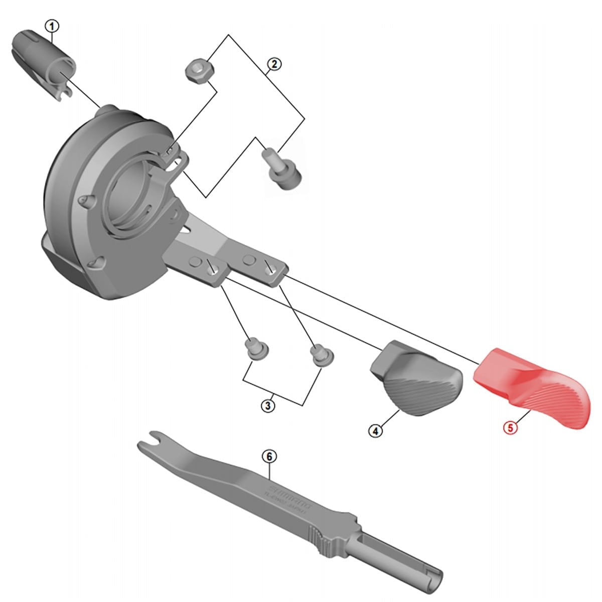 Pushbutton B for SHIMANO XT Di2 SW-M8050 Right Shift #Y0B200010