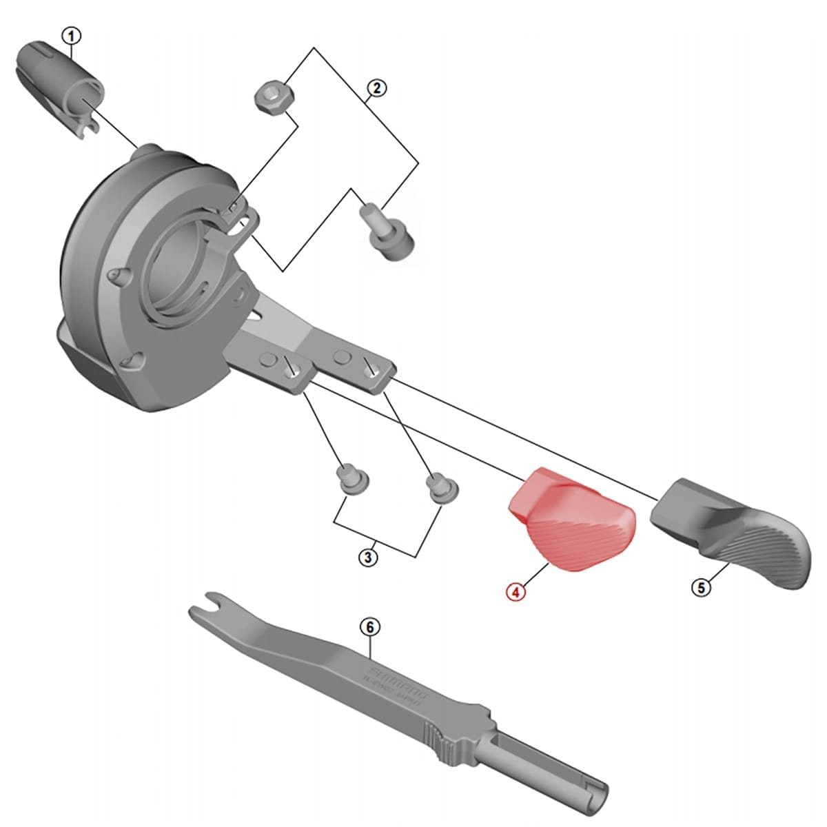 Pushbutton A for SHIMANO XT Di2 Left Shift SW-M8050 #Y0B300010