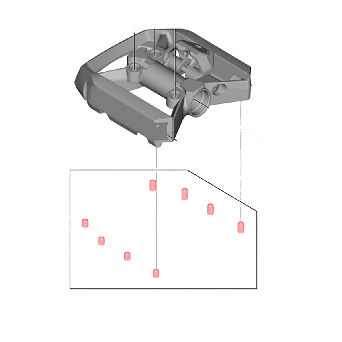 Sada 8 kolíků pro pedály SHIMANO XT T8000 5 mm #YL8498050