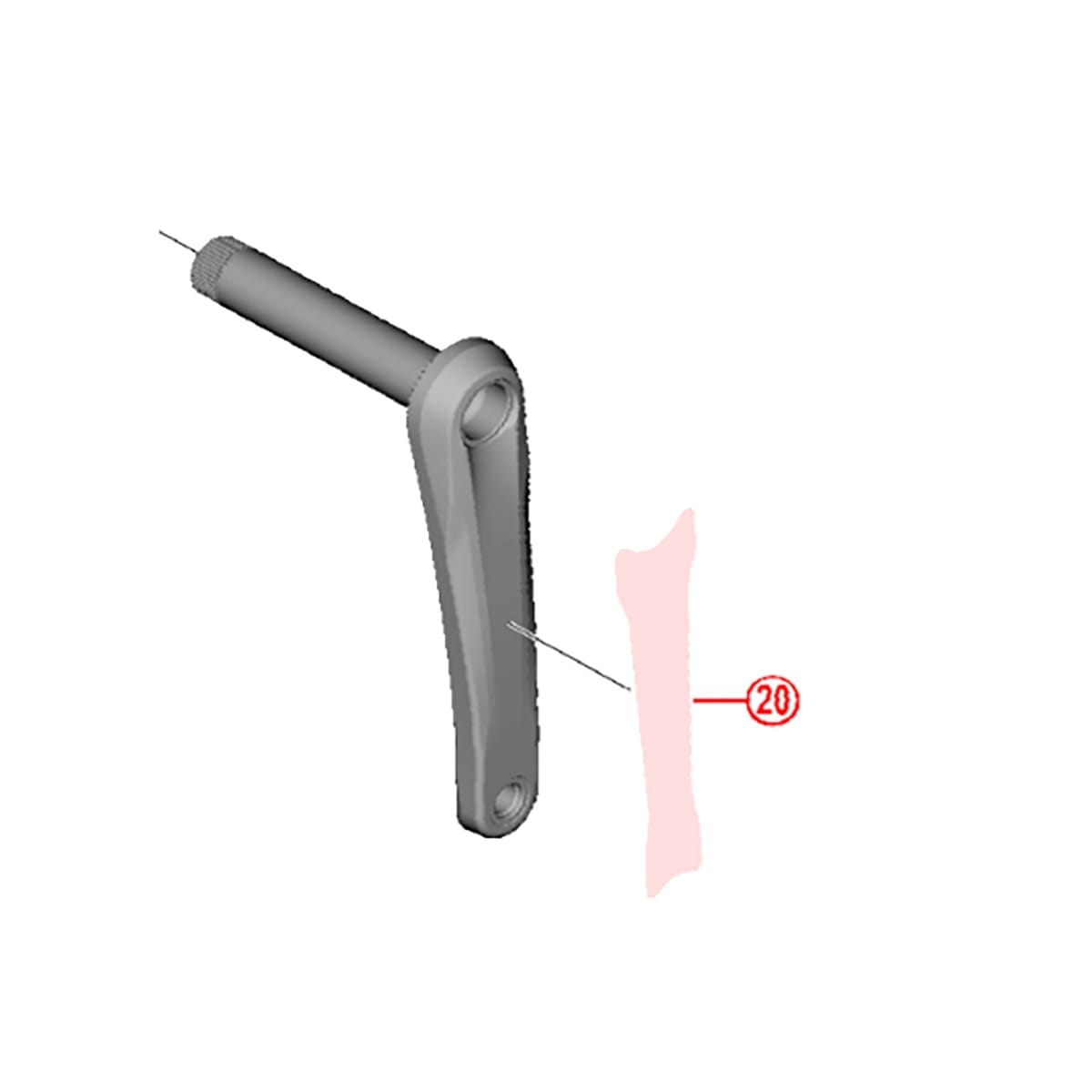 Kit 2 Klebeschutz Kurbeln SHIMANO XT FC-M8100 165/170 mm #Y0J698070