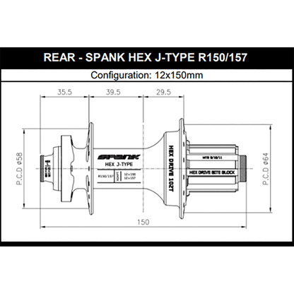 Takanapa SPANK HEX DRIVE 102T 12x150/157 mm
