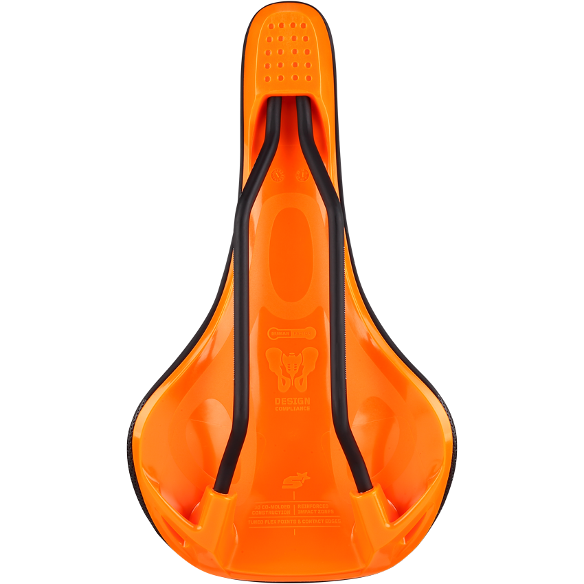 Selle SPANK OOZY 220 144mm Rails CrN/Ti Orange