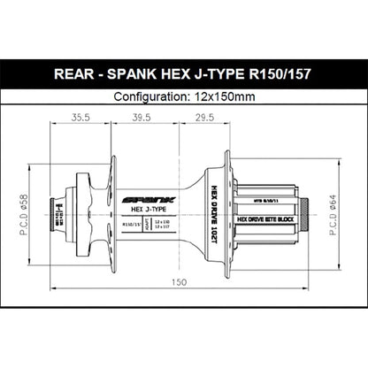 Takanapa SPANK HEX DRIVE 102T 12x150/157 mm