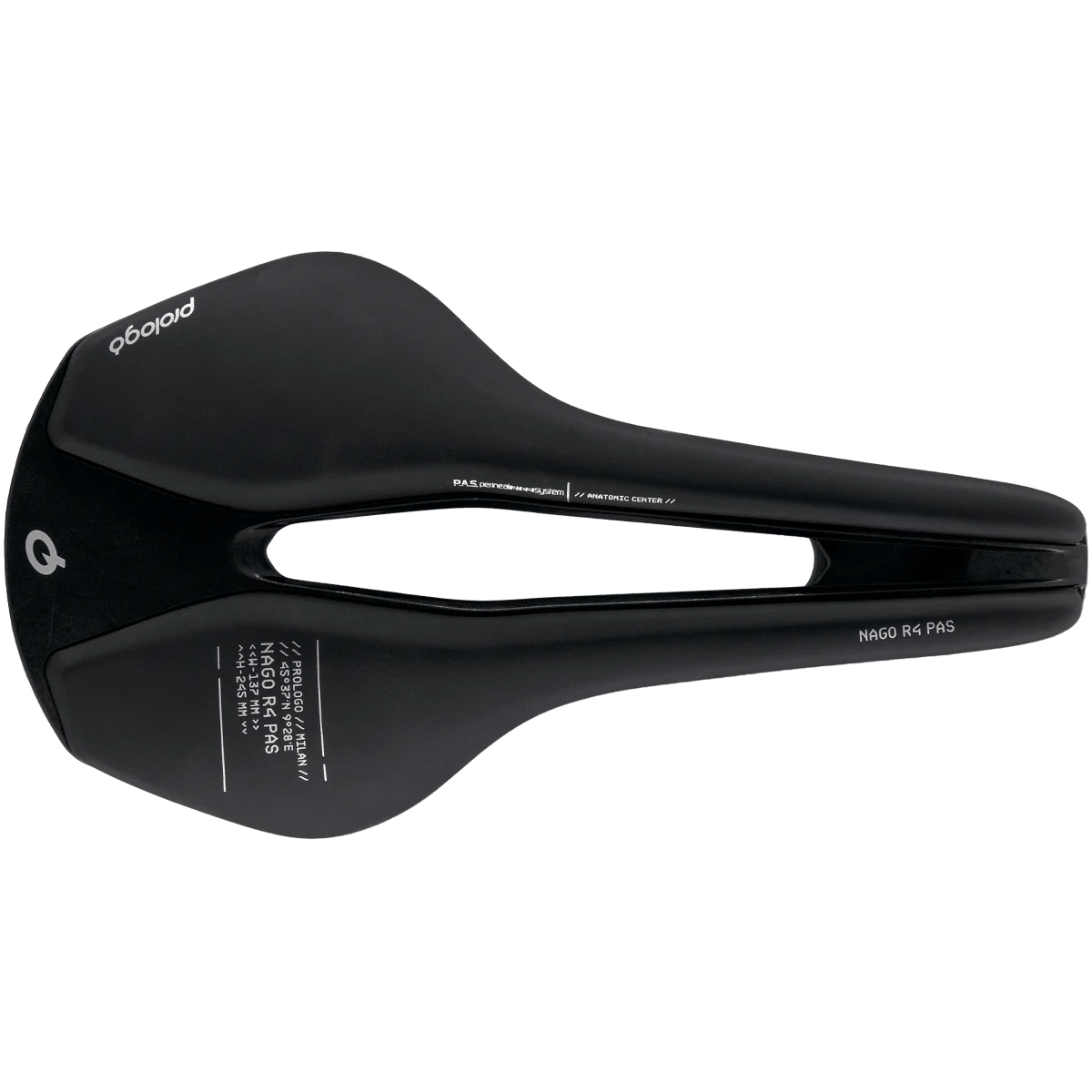PROLOGO NAGO R4 PAS kolfiber sätesskena bredd 147mm Svart