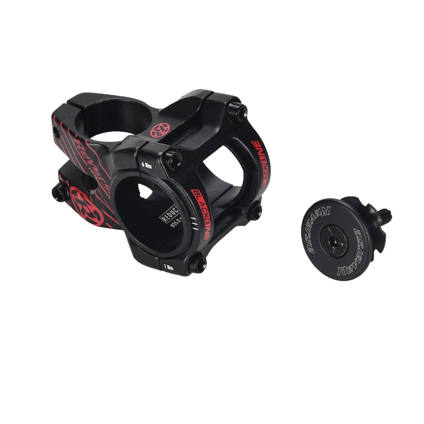 REVERSE COMPONENTS BLACK ONE D-2 Vorbau Schwarz/Rot