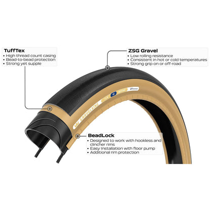 Opona PANARACER GRAVELKING SLICK TLC Tubeless Ready Beige