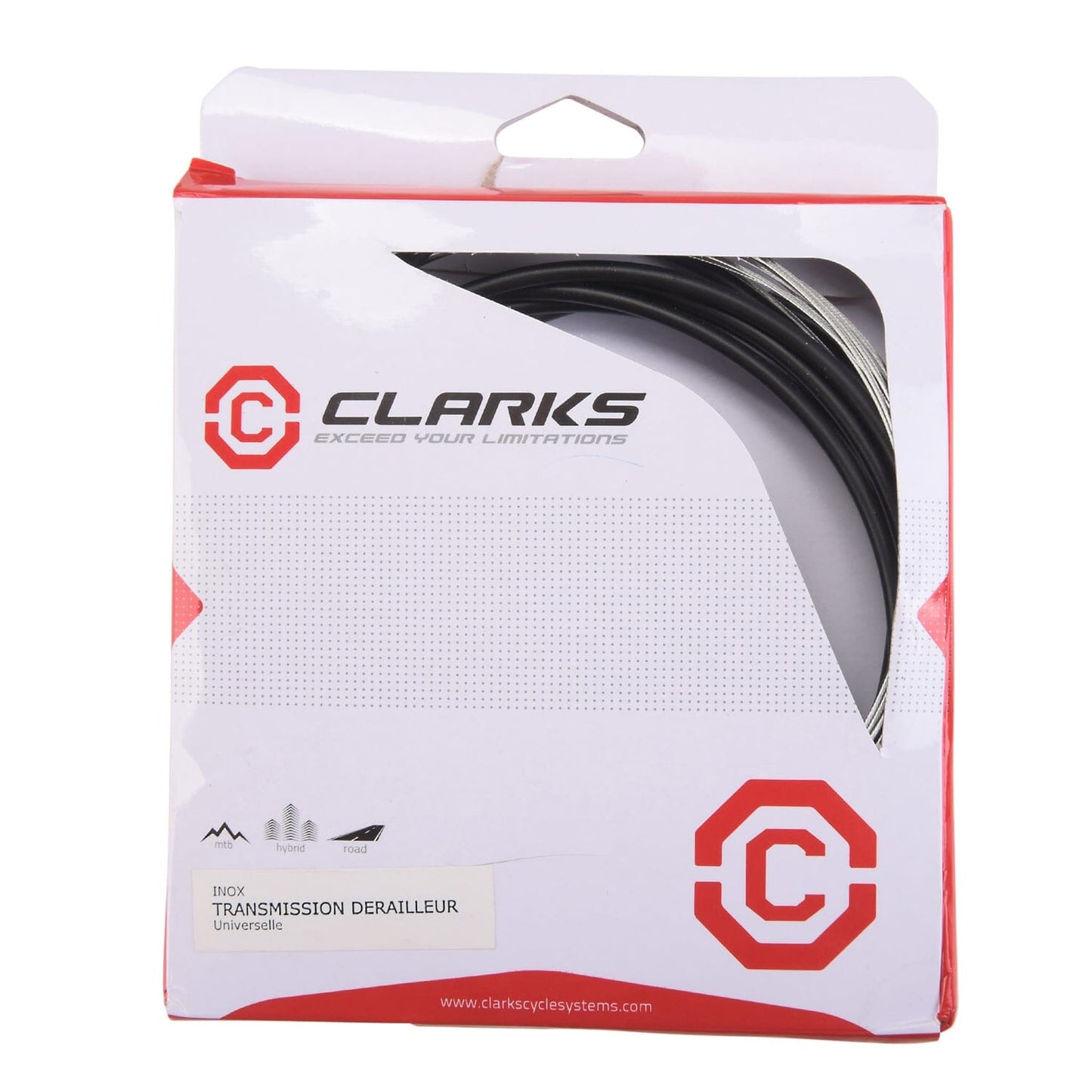 CLARKS STAINLESS STAAL 8009 Derailleurkabel- en slangenset