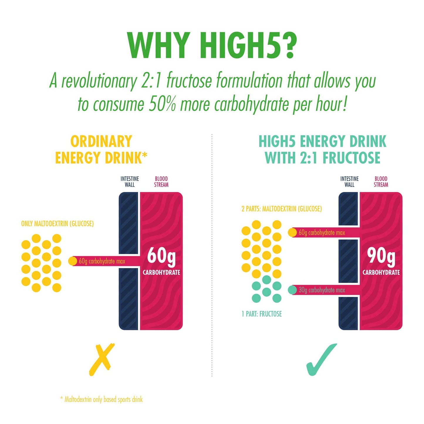 Boisson Énergétique HIGH5 ENERGY DRINK (1kg) Citron