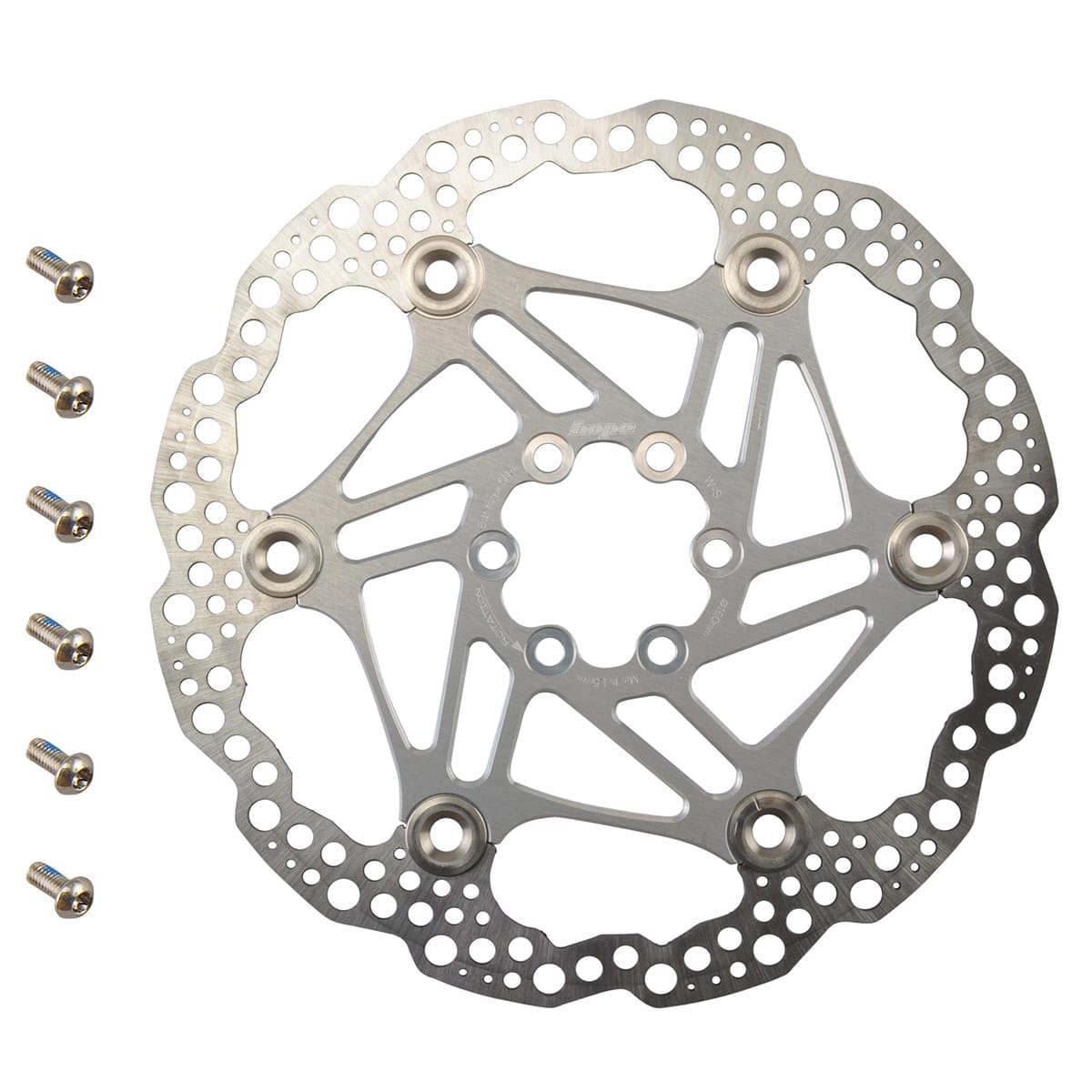 HOPE X2/E4/V4 6-Hole Floating Disc, Silver
