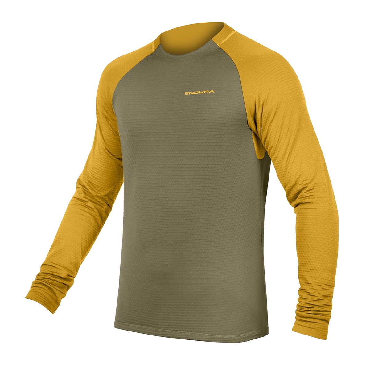 ENDURA SINGLETRACK FLEECE Langarmtrikot Khaki/Senf