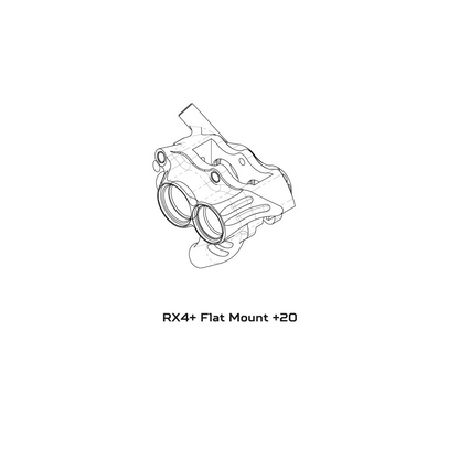 Δαγκάνα Φρένου HOPE RX4+ SL FM 34mm (+20) 4 Έμβολα DOT Κόκκινο