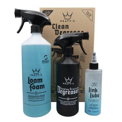 Vedligeholdelssessæt PEATY'S WASH DEGREASE LUBRICATE STARTER PACK