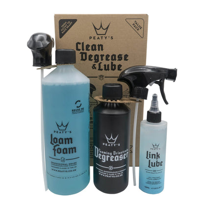 Vedligeholdelssessæt PEATY'S WASH DEGREASE LUBRICATE STARTER PACK