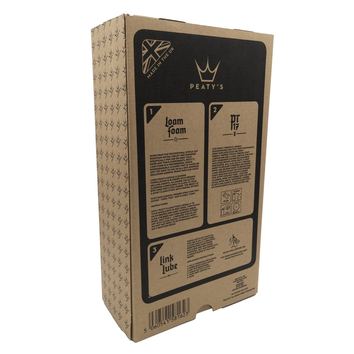 Vedligeholdelsessæt PEATY'S WASH PREVENT LUBRICATE STARTER PACK