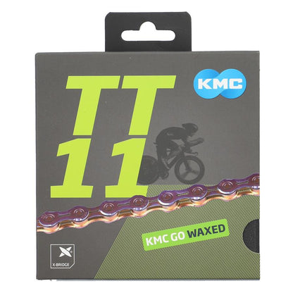 Łańcuch 11-rzędowy KMC TT11 Waxed Neo Chrome Woskowany