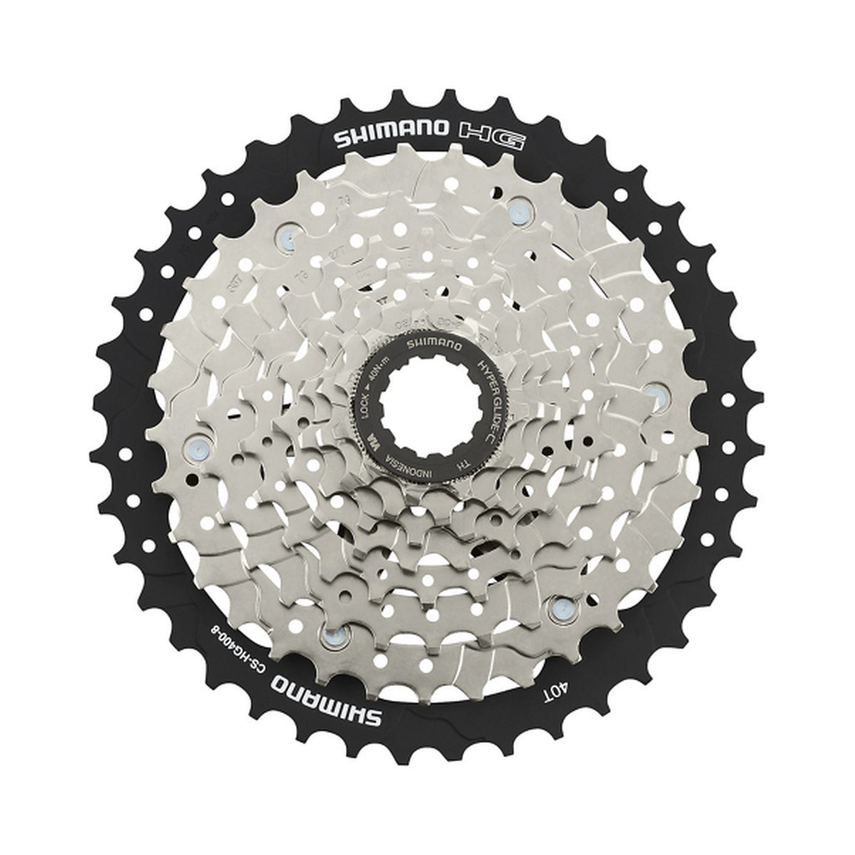 Kaseta 8-rzędowa SHIMANO HG400 – zdjęcie główne na białym tle