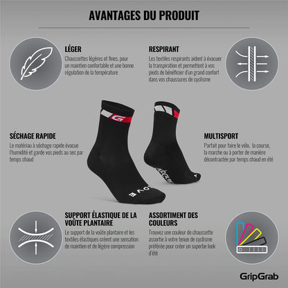GRIPGRAB REGULAR CUT Socks Black