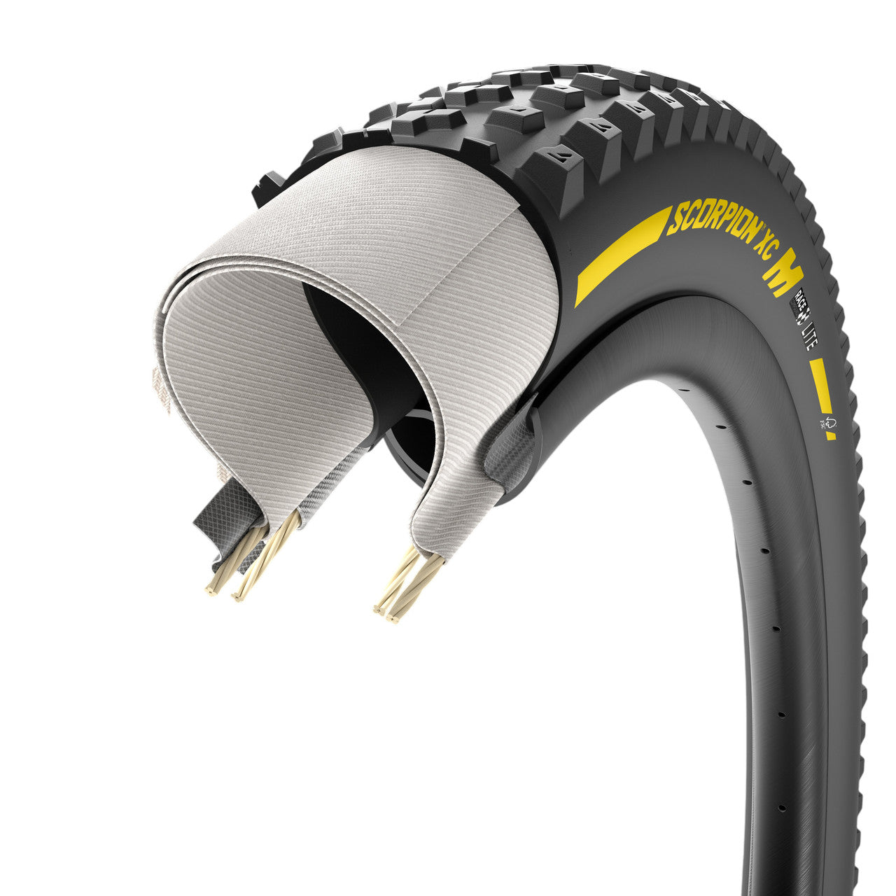 PIRELLI SCORPION RACE XC M Lite 29x2.40 Tubeless Ready Soft Sort/Gul Team Edition-dæk