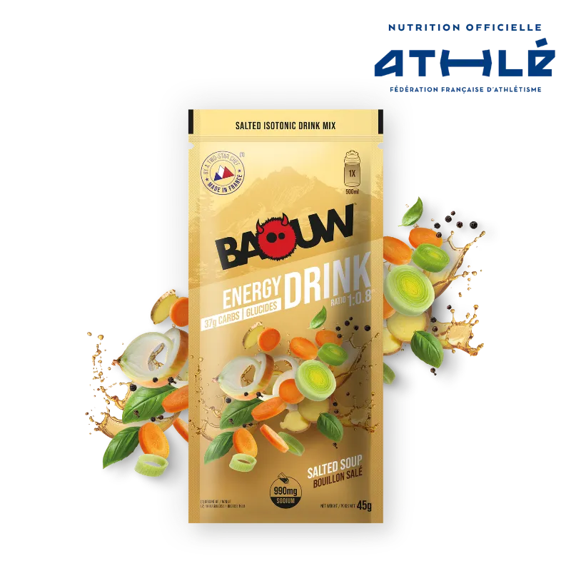 Energetický nápoj BAOUW ISOTONIC Slaný vývar 45 g