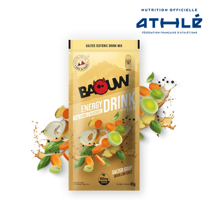 Energijski napitek BAOUW ISOTONIC Slana juha 45 g
