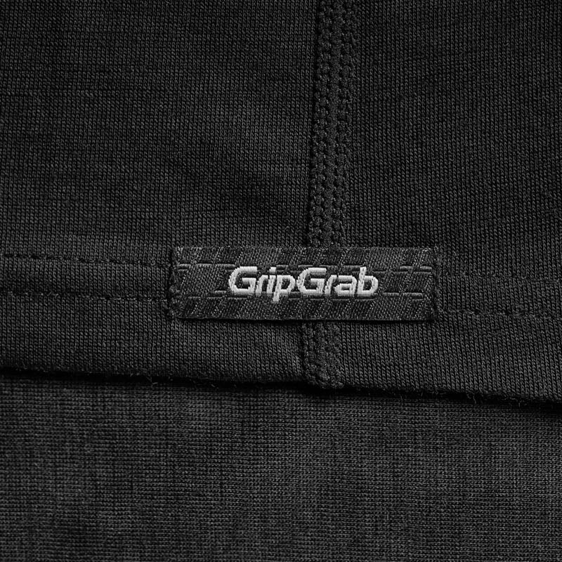 Черна термо долна тениска с дълъг ръкав GRIPGRAB със смес от мериносова вълна