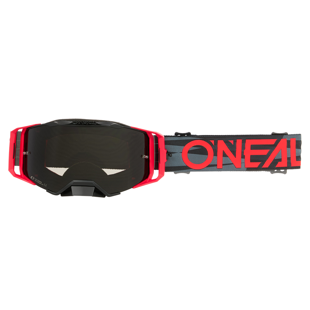 Masque O'NEAL B-33 ICTUS Noir/Rouge Écran Gris