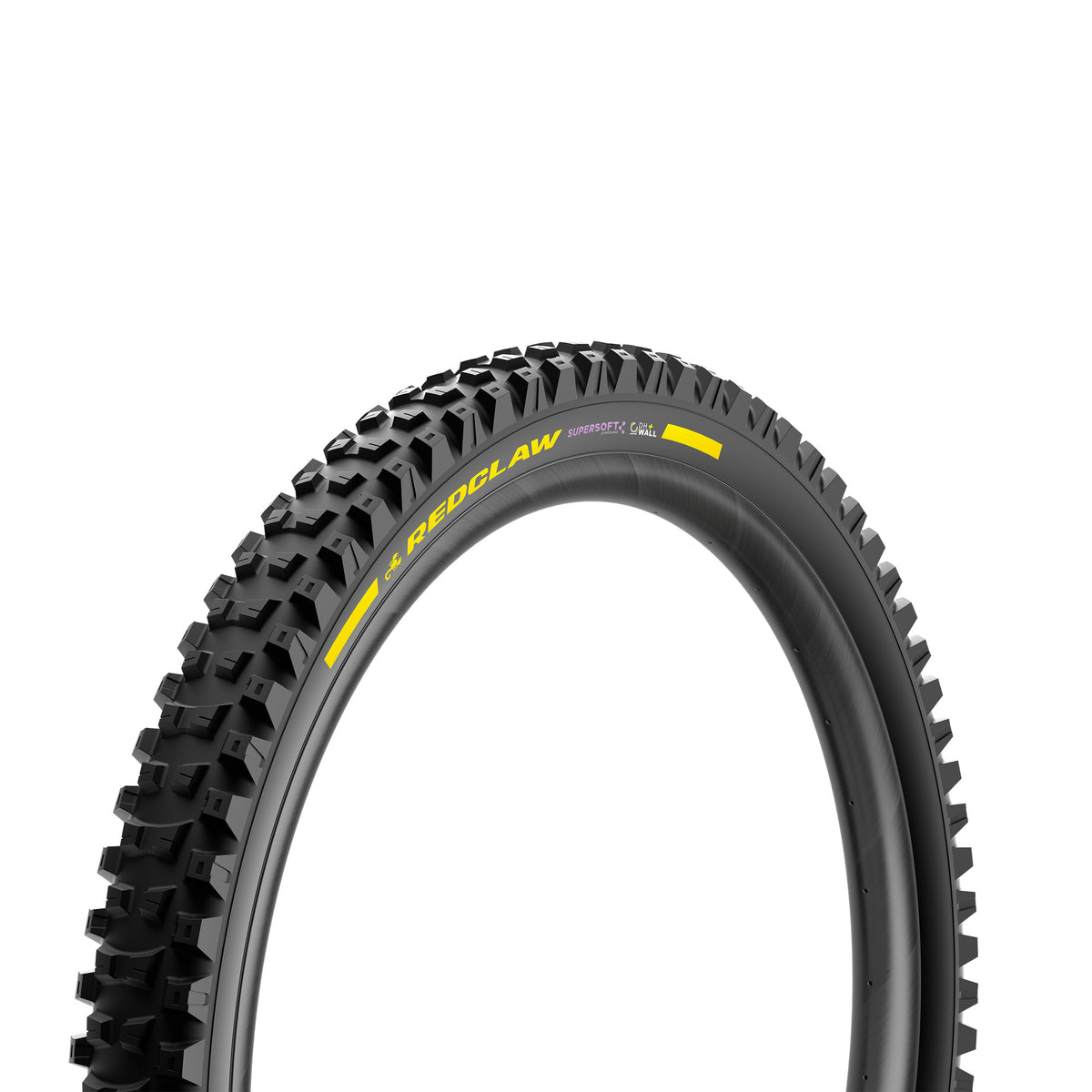 PIRELLI SCORPION RED CLAW 29x2.40 Supersoft DH+Wall Tubeless Ready sulankstoma padanga, juoda / geltona „Team Edition“