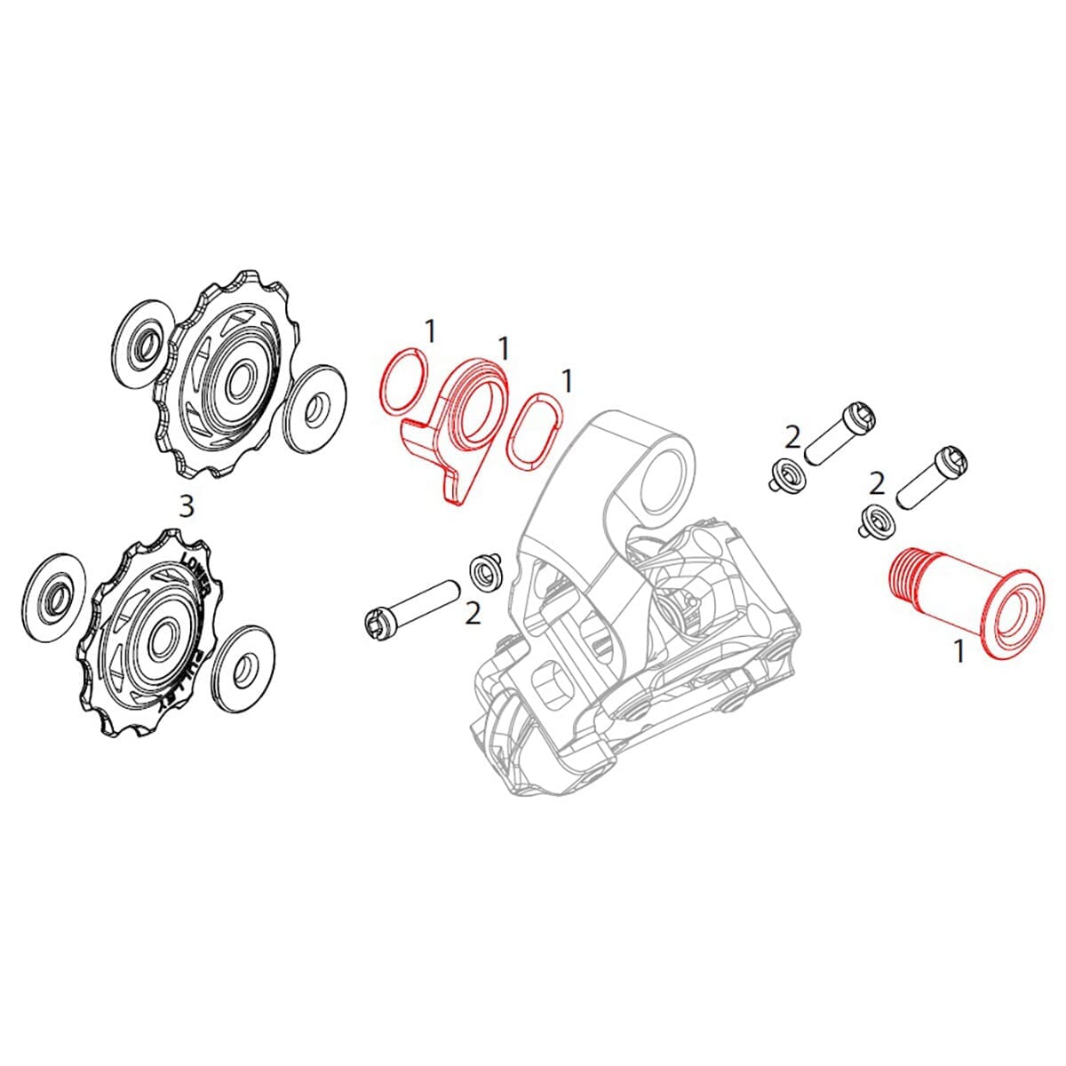 SRAM X7 Type 2 (10v) Hintere Umwerferbefestigungsschraube #11.7515.052.000