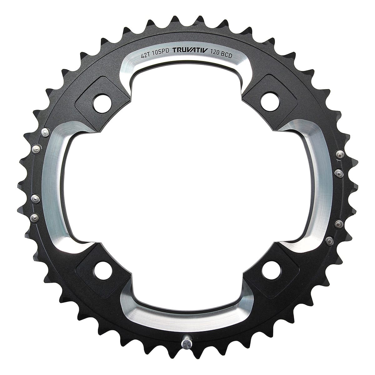 SRAM/TRUVATIV 2x10V 4 fori 120mm 39 Dts Alu Nero/Argento Ingranaggio Outdoor