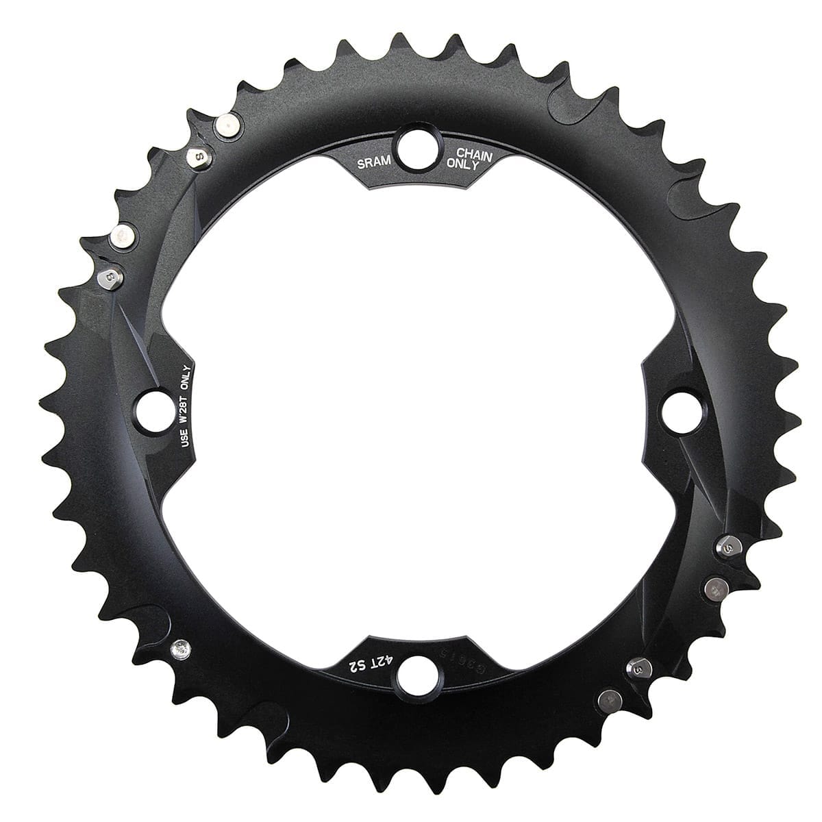 SRAM/TRUVATIV 2x10V 4 fori 120mm 39 Dts Alu Nero/Argento Ingranaggio Outdoor