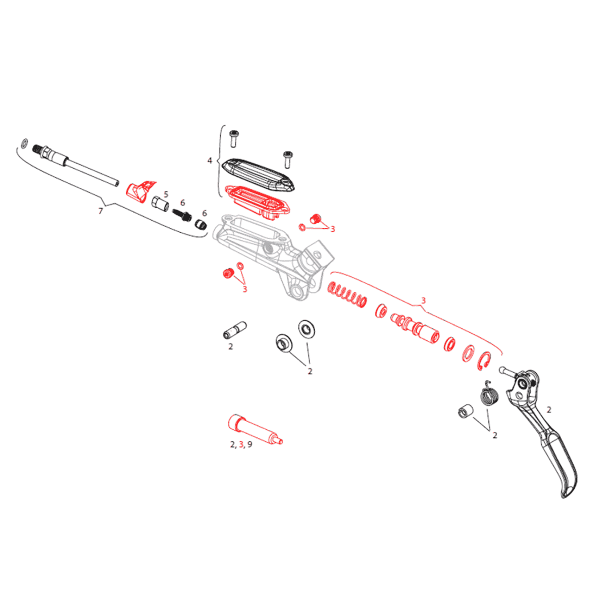 Sada vnitřních dílů pro páky SRAM Level TL/TLM/Ultimate G2 11.5018.005.011